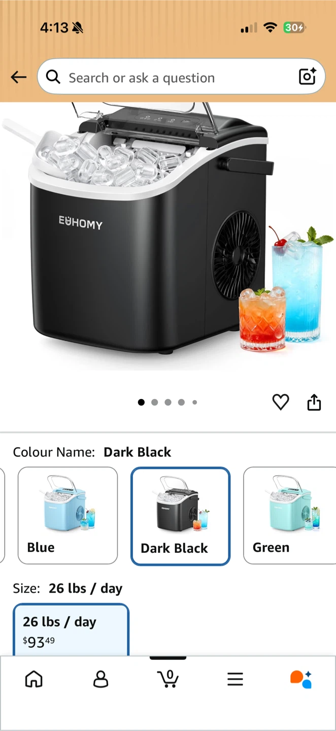 Euhomy Countertop Ice Maker Machine