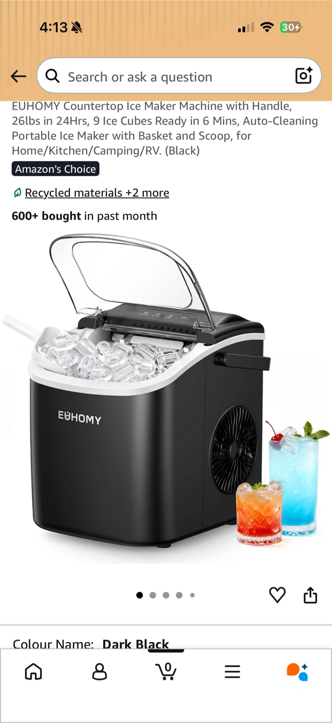 Euhomy Countertop Ice Maker Machine - photo 2