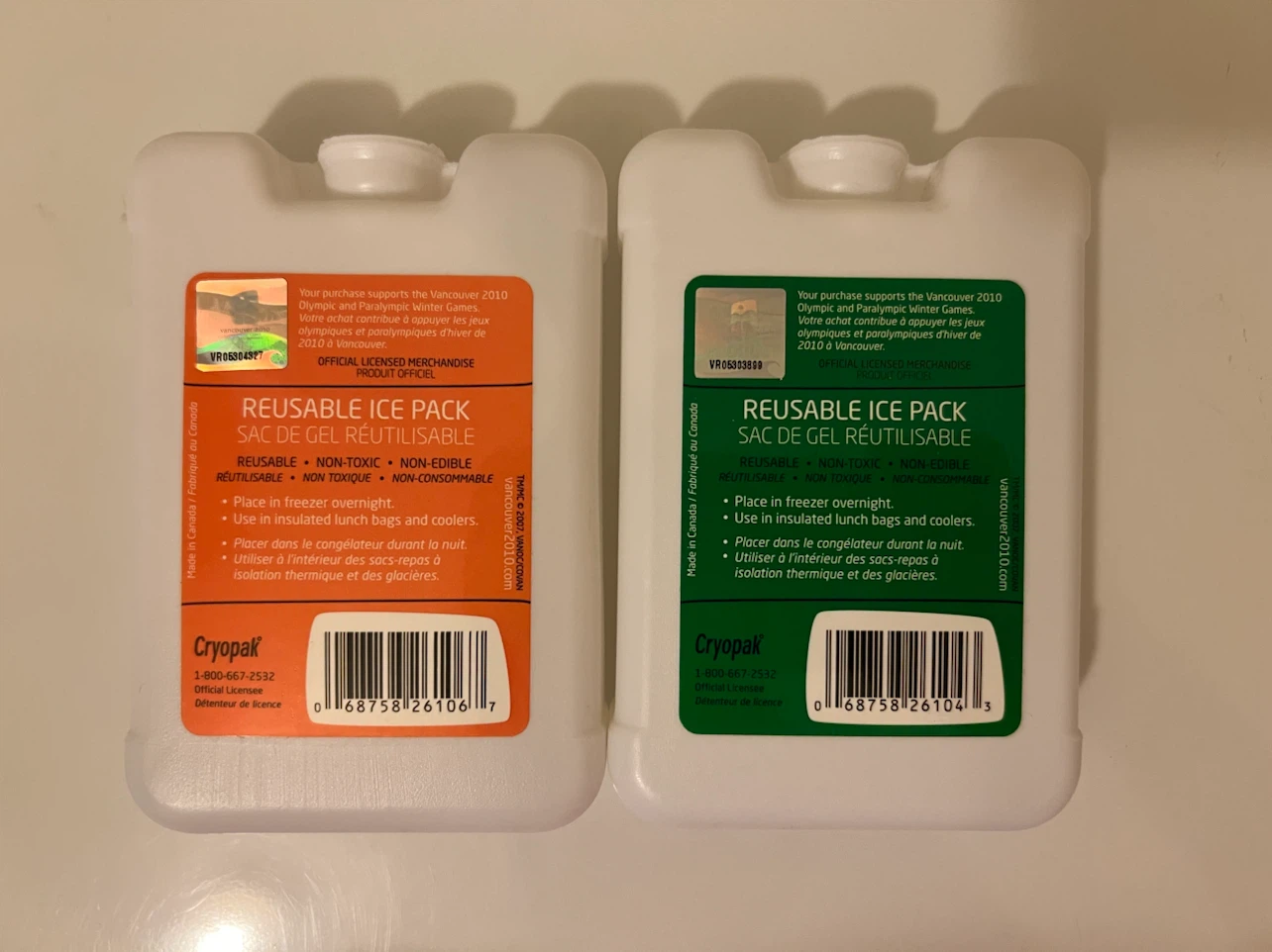 Set of 4 Vancouver 2010 Reusable Ice Packs - photo 4