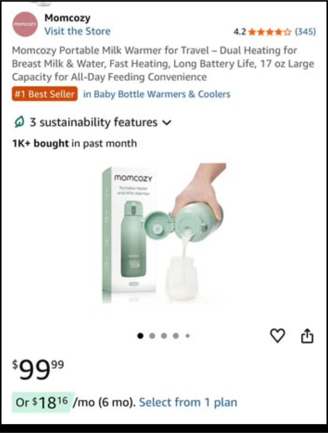 Momcozy Portable Milk Warmer - photo 3