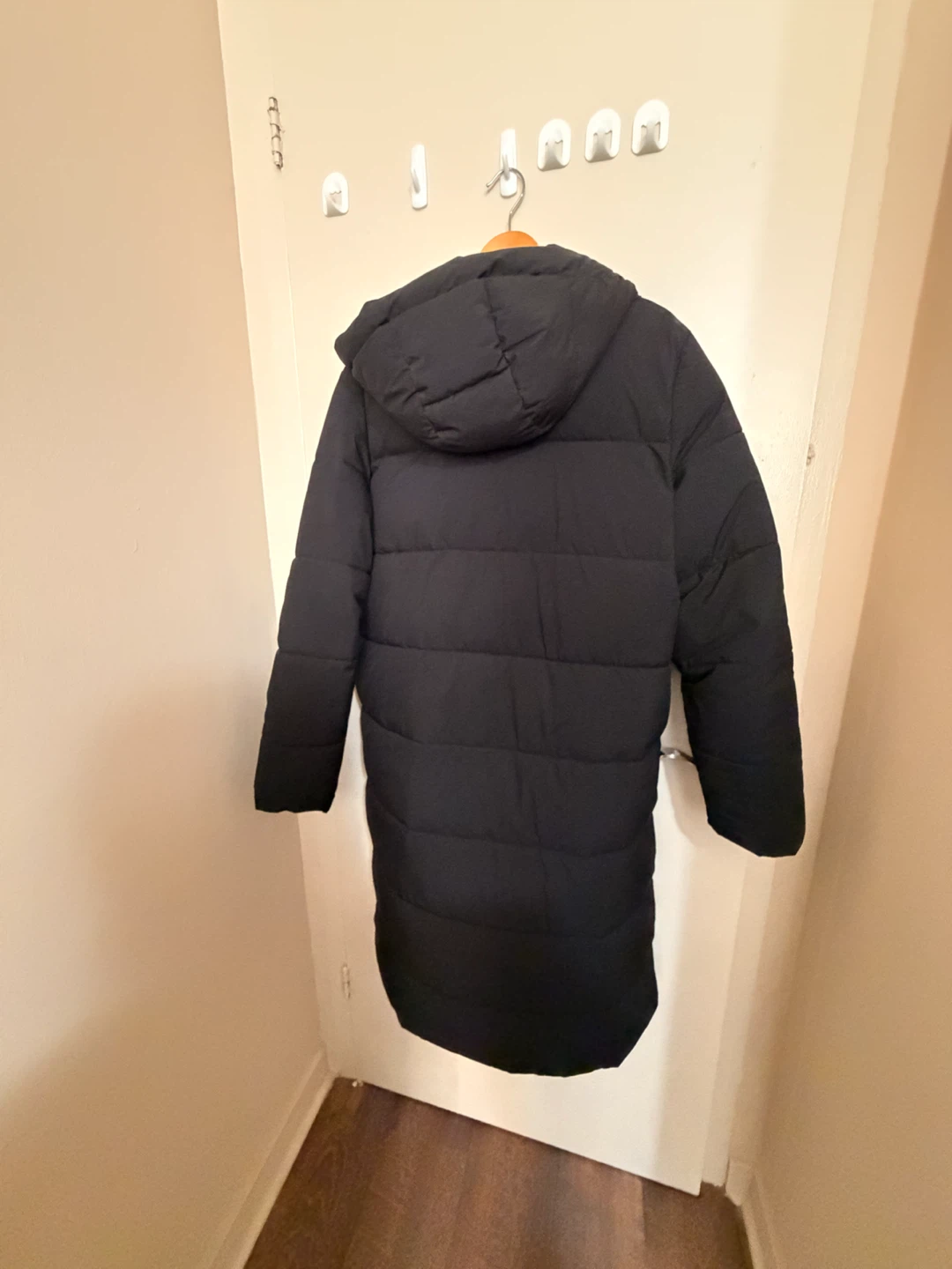 George Women’s Black Long Hooded Winter Puffer Coat - Size L - photo 2