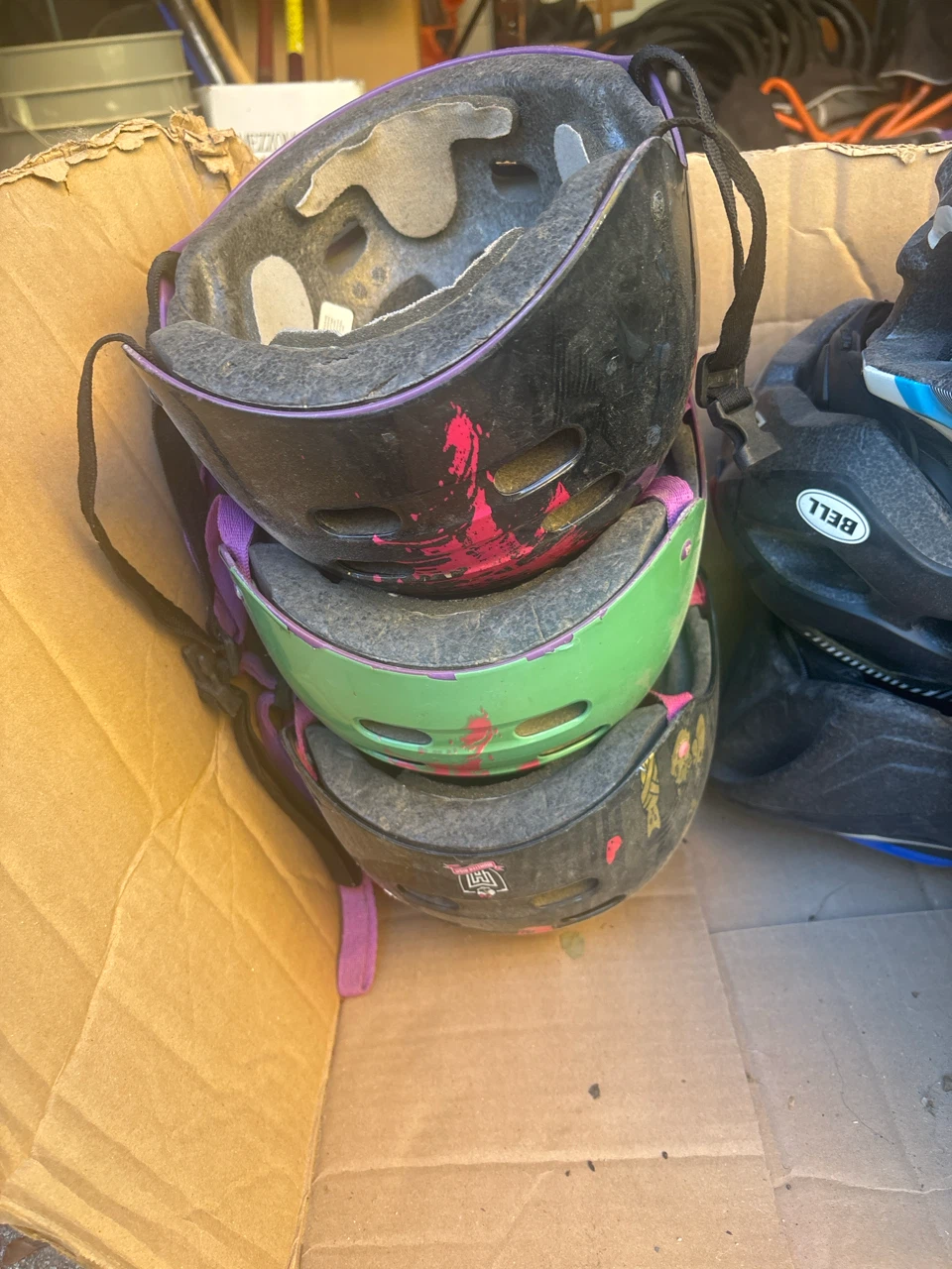 Kids bike helmets various sizes