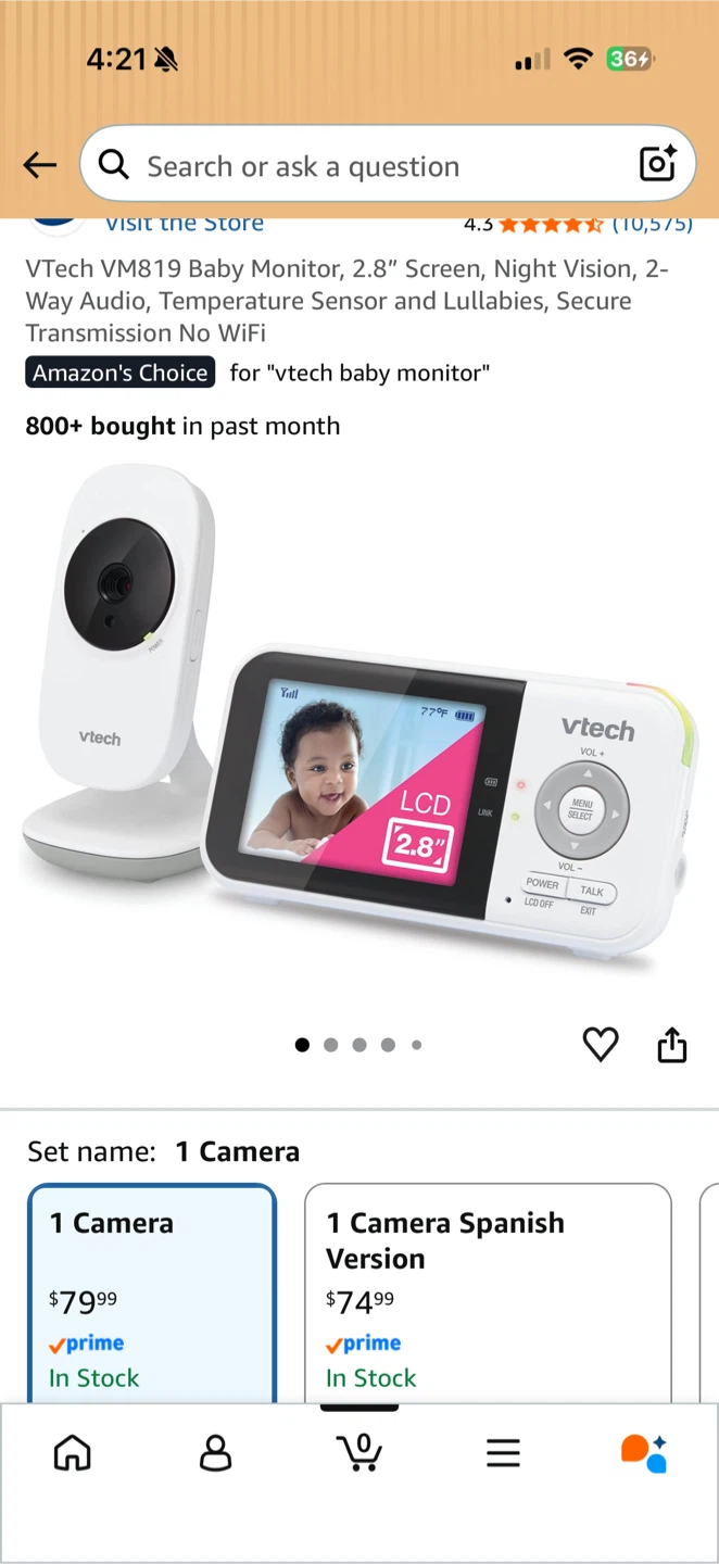 VTech VM819 Baby Monitor