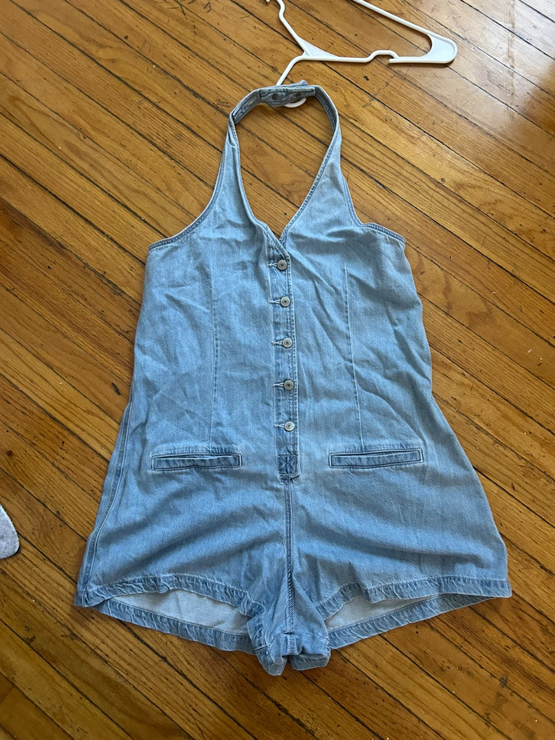 American eagle denim romper