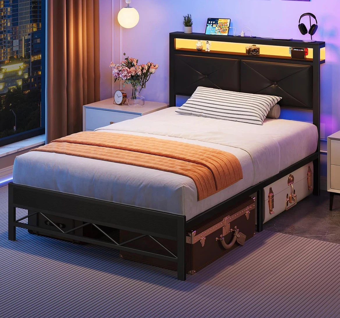 NEW: Twin size Bed Frame with Headboard