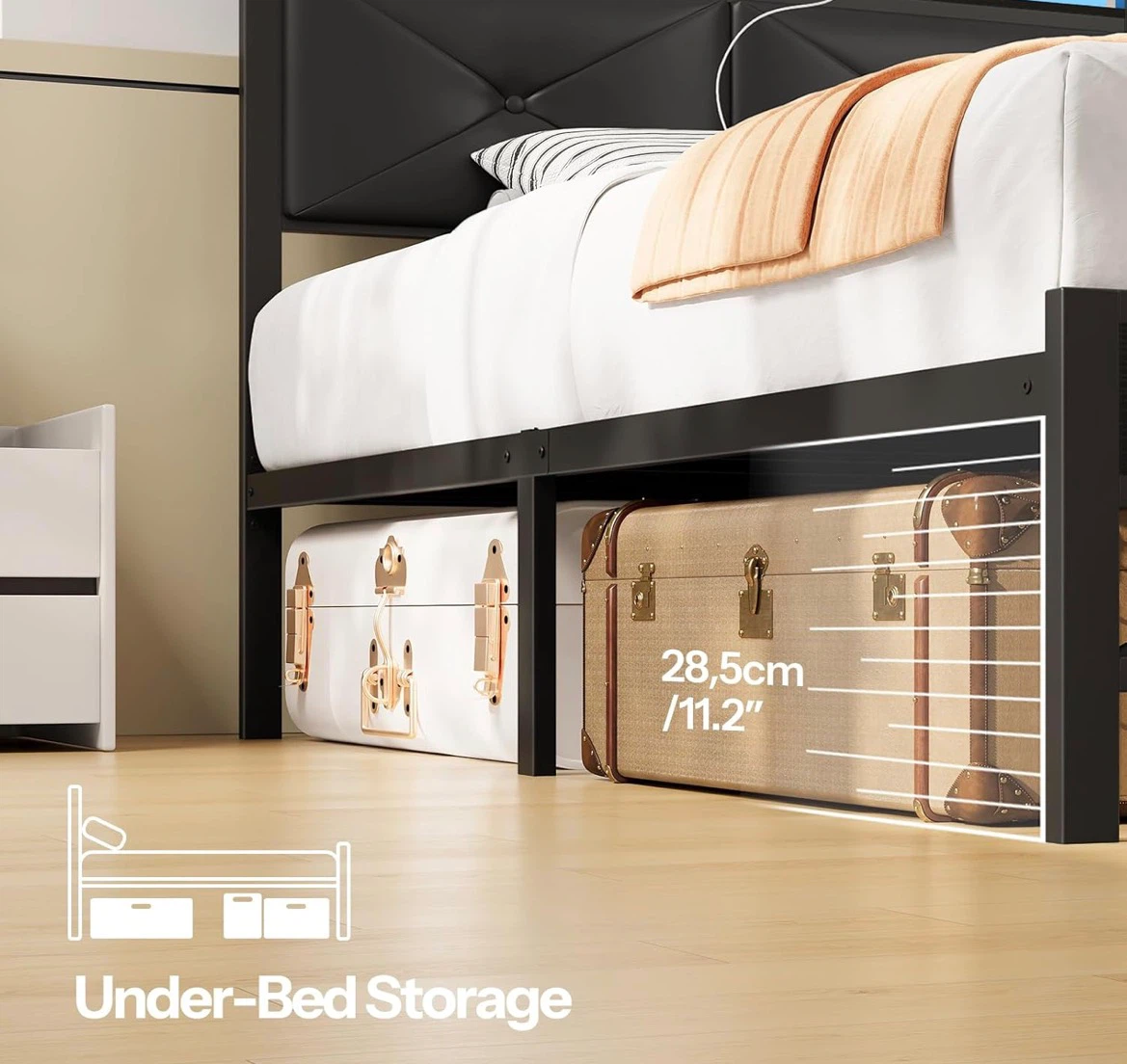NEW: Twin size Bed Frame with Headboard - photo 4