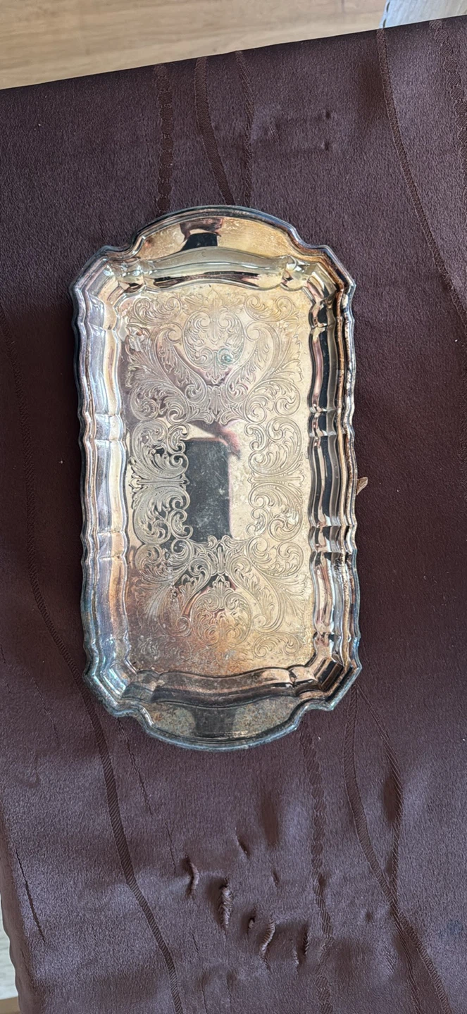 Wm. A. Rogers ornate silver-plated tray