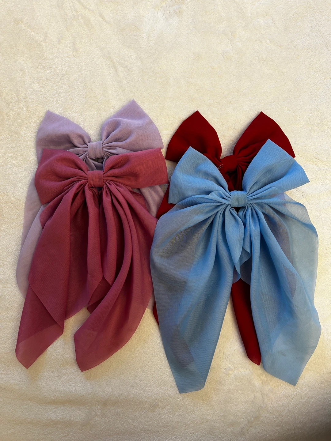 Set of 4 Chiffon Hair Bows