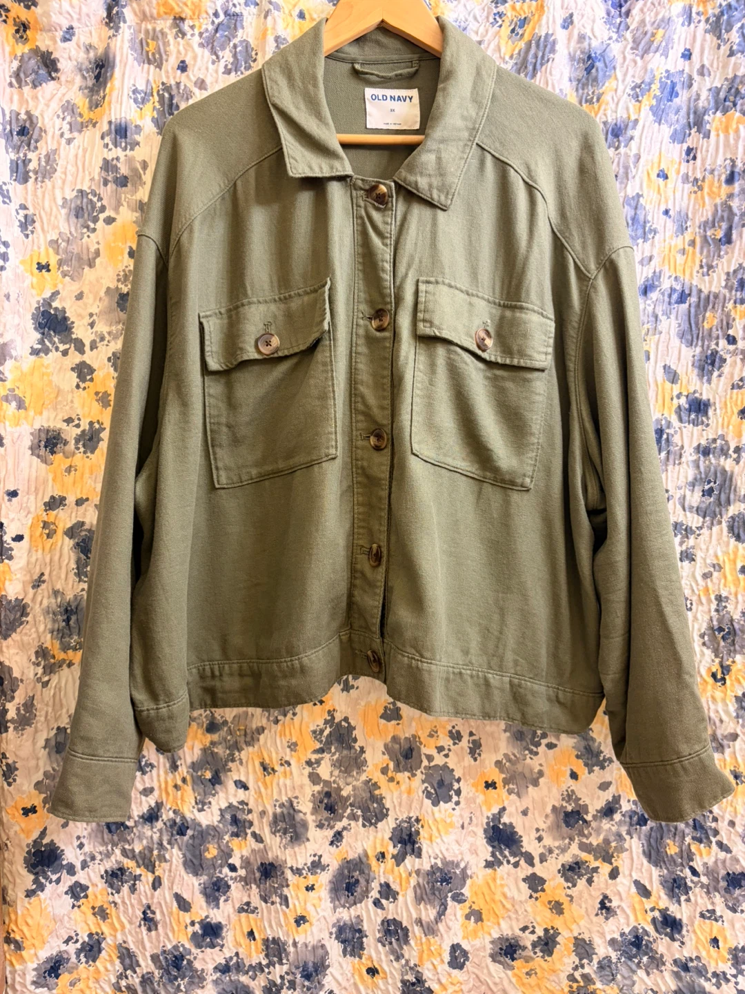 Linen-Blend Cropped Utility Jacket, 3X - photo 4