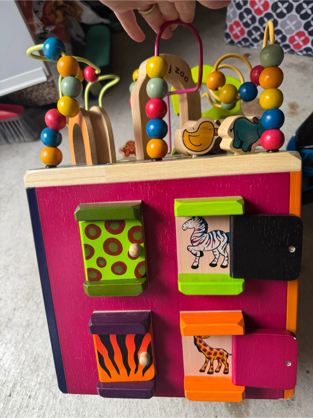 B. Toys Wooden Activity Cube - photo 2