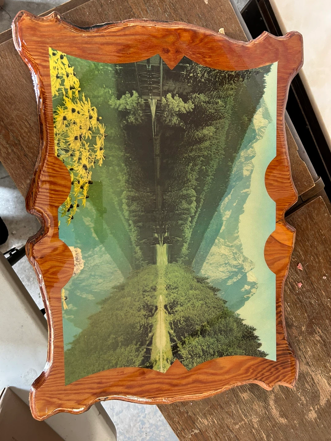 Vintage Wooden Landscape