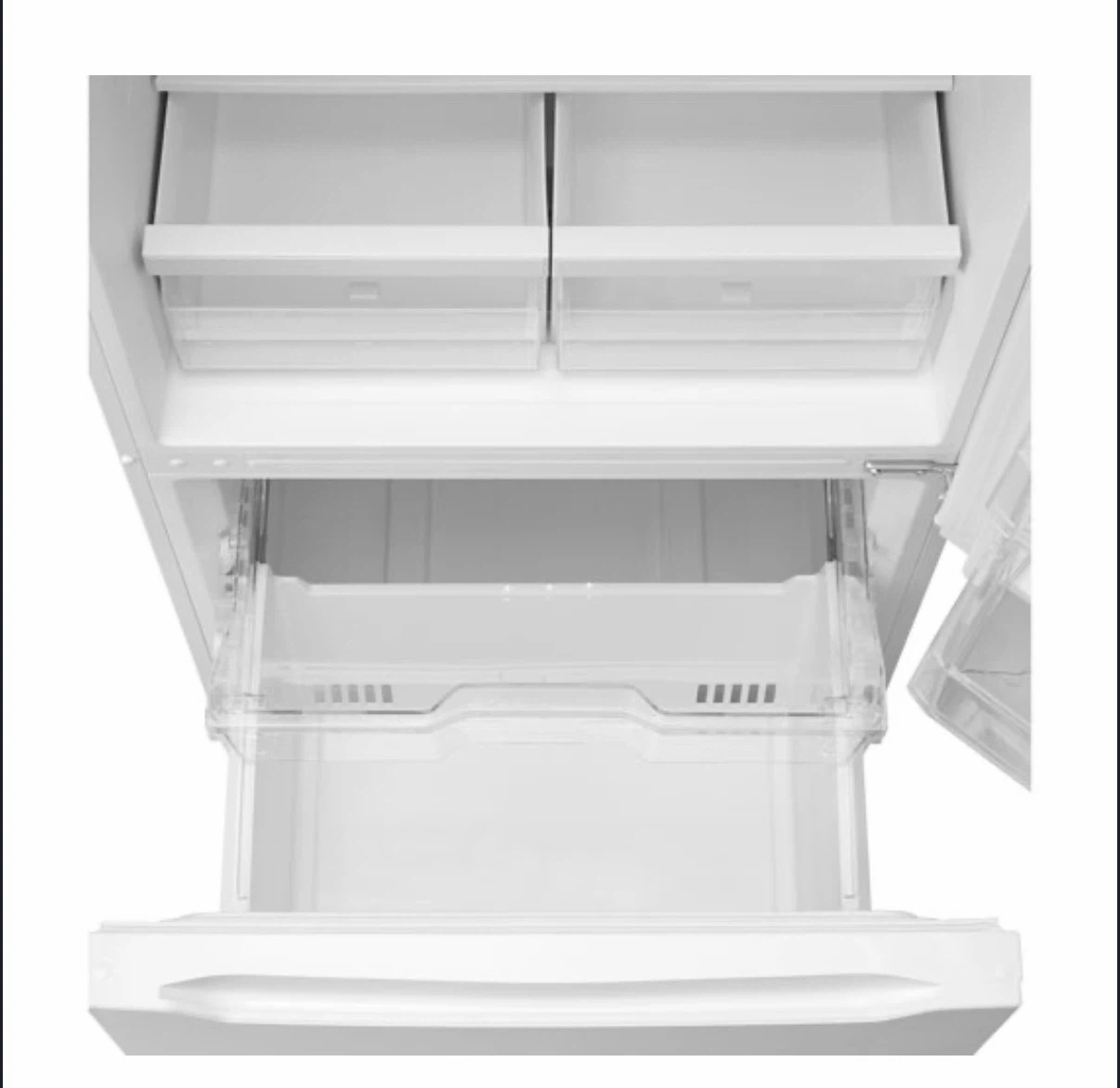 Insignia 18.6 Cu. Ft. Bottom Freezer Refrigerator - White - photo 3