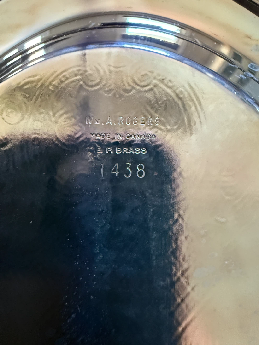 Wm. A. Rogers Silver Plated Brass Serving Tray - photo 2