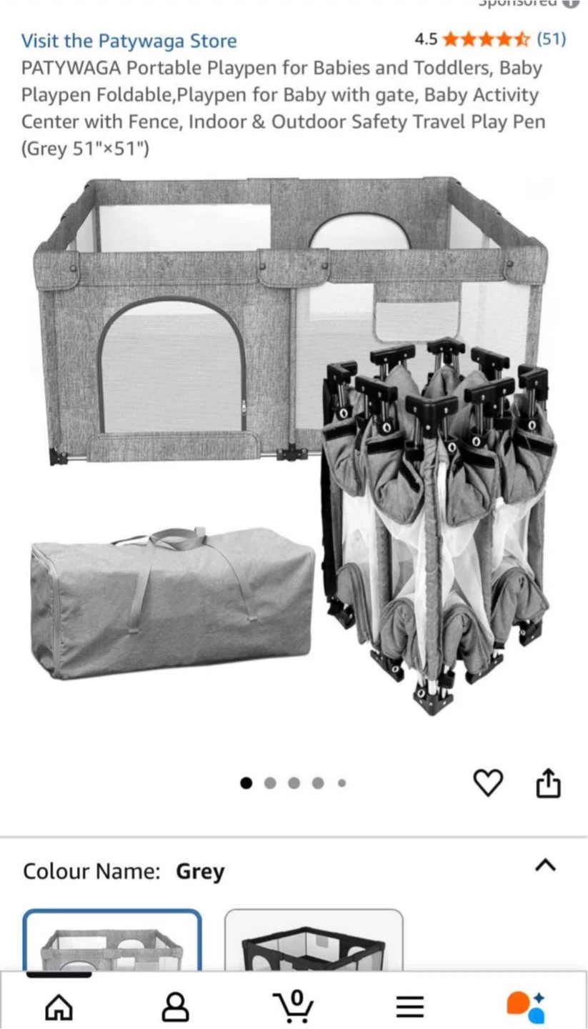 PATYWAGA Portable Playpen for Babies and Toddlers - photo 3
