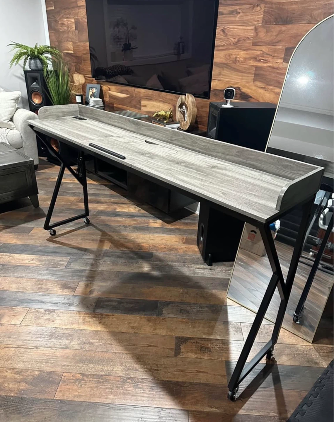 70” Rolling Overbed Laptop Desk / Computer Cart w/ Outlets & USB