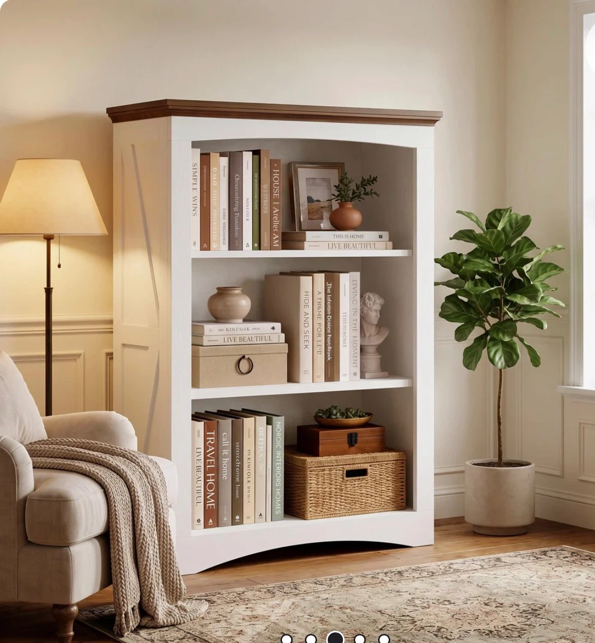 ✨ Stylish Modern Farmhouse Bookcase ✨Sealed! - photo 2