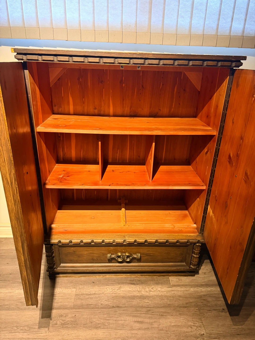 Vintage Cedar Cabinet with Drawer - photo 2