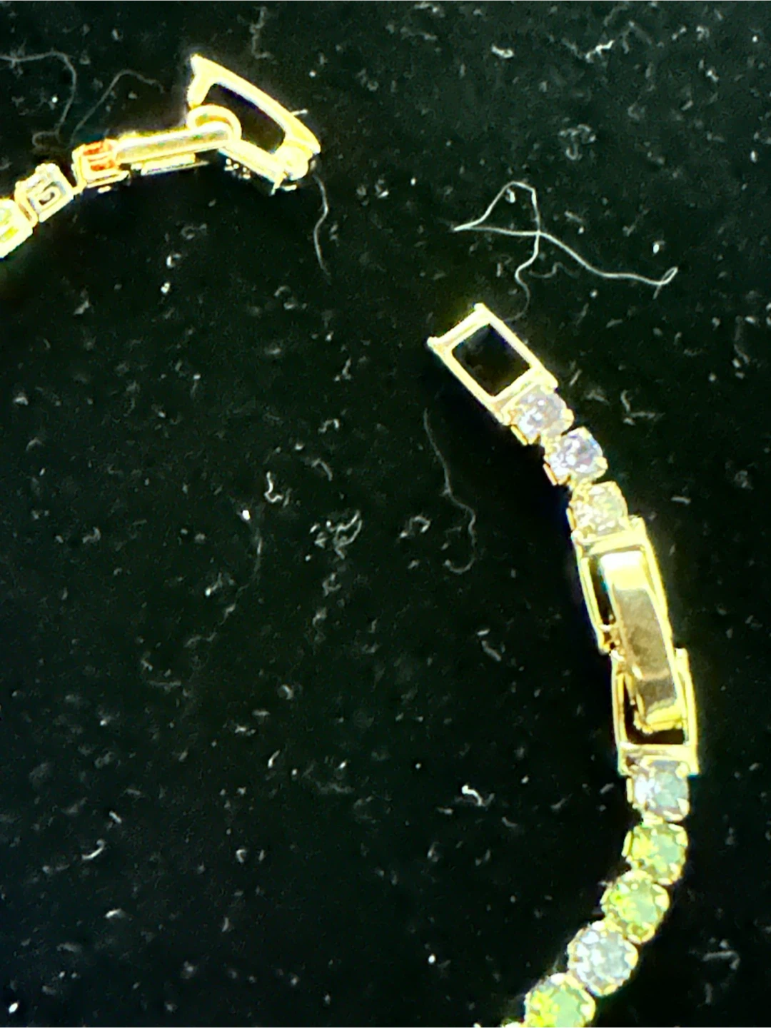 14k laminated Gold-Tone Multi-Color Tennis Bracelet - photo 2