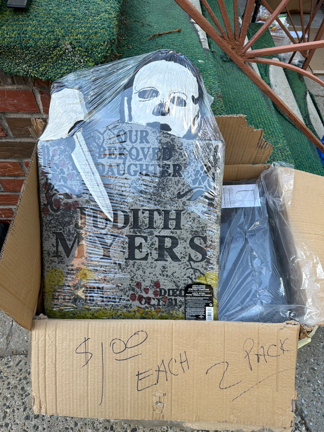 Judith Myers Halloween Tombstone Prop