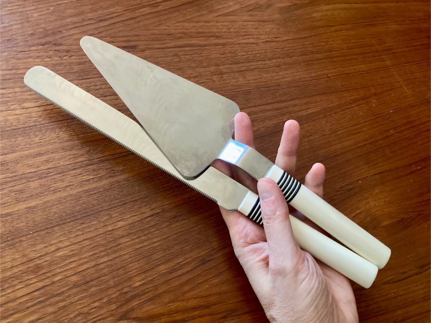 Vintage postmodern cake and pie serving set - photo 4