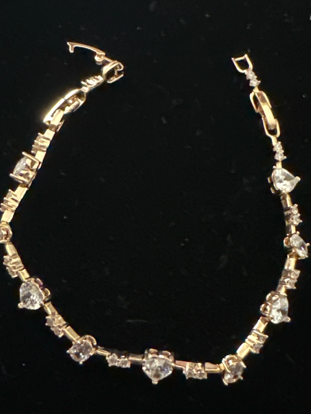 14k laminated Gold-Tone Crystal Tennis Bracelet