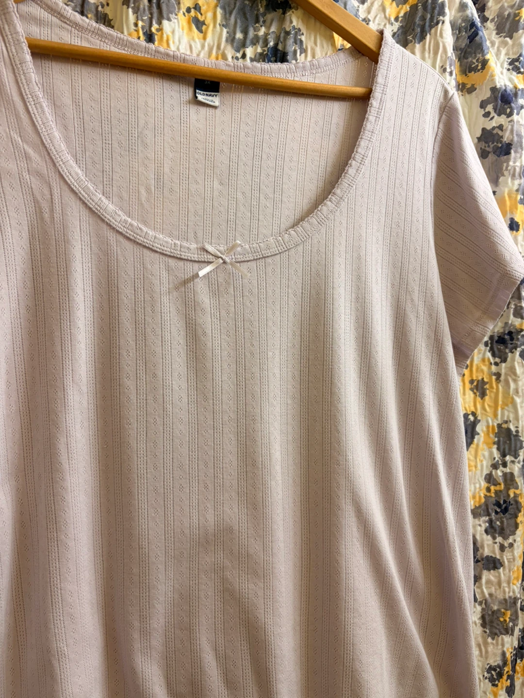 Lace-Trim Ribbed Pointelle T-Shirt, 3X - photo 5