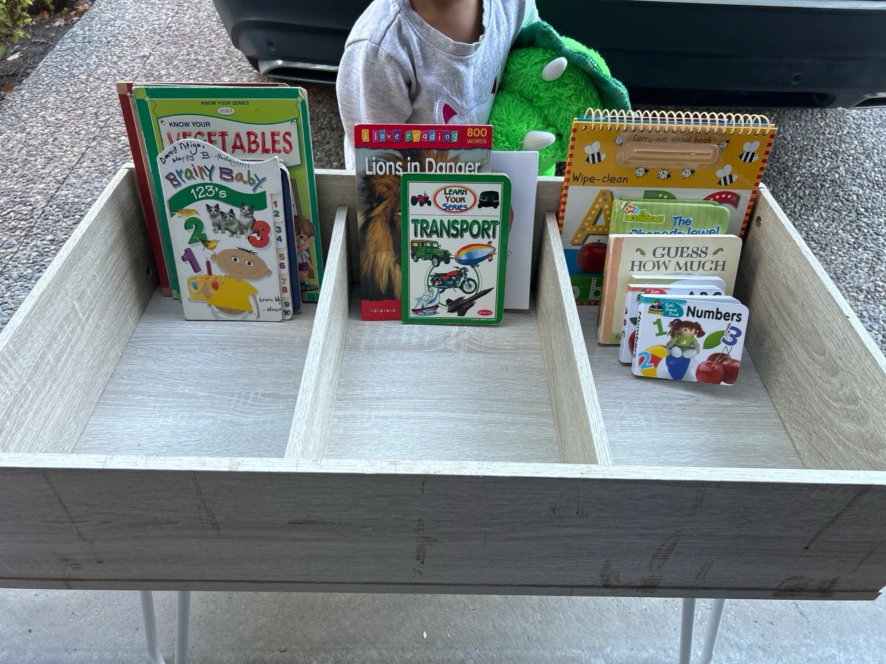 Kids Wooden Book Display Shelf