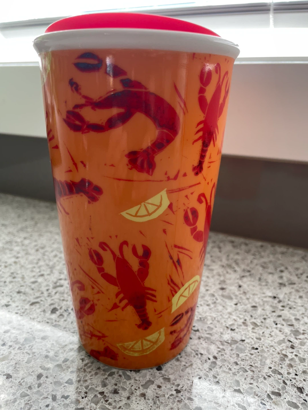 Starbucks Louisiana Lobster Ceramic Travel Mug - photo 2