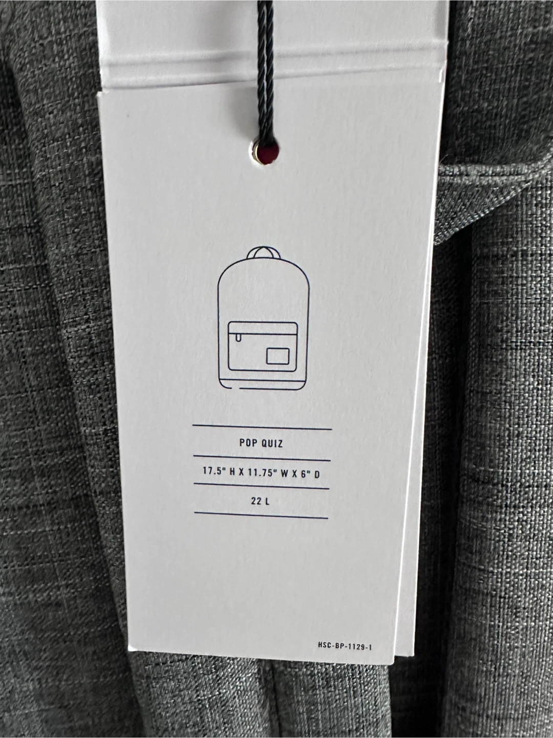 Herschel Pop Quiz Backpack Raven Crosshatch - photo 4