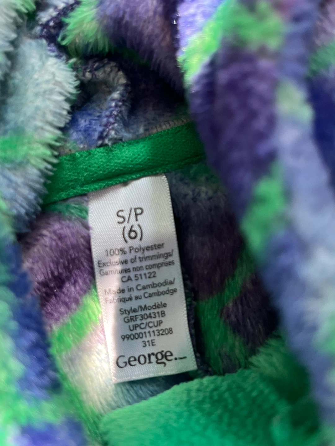 George Monster Character Onesie Size 6 - photo 3