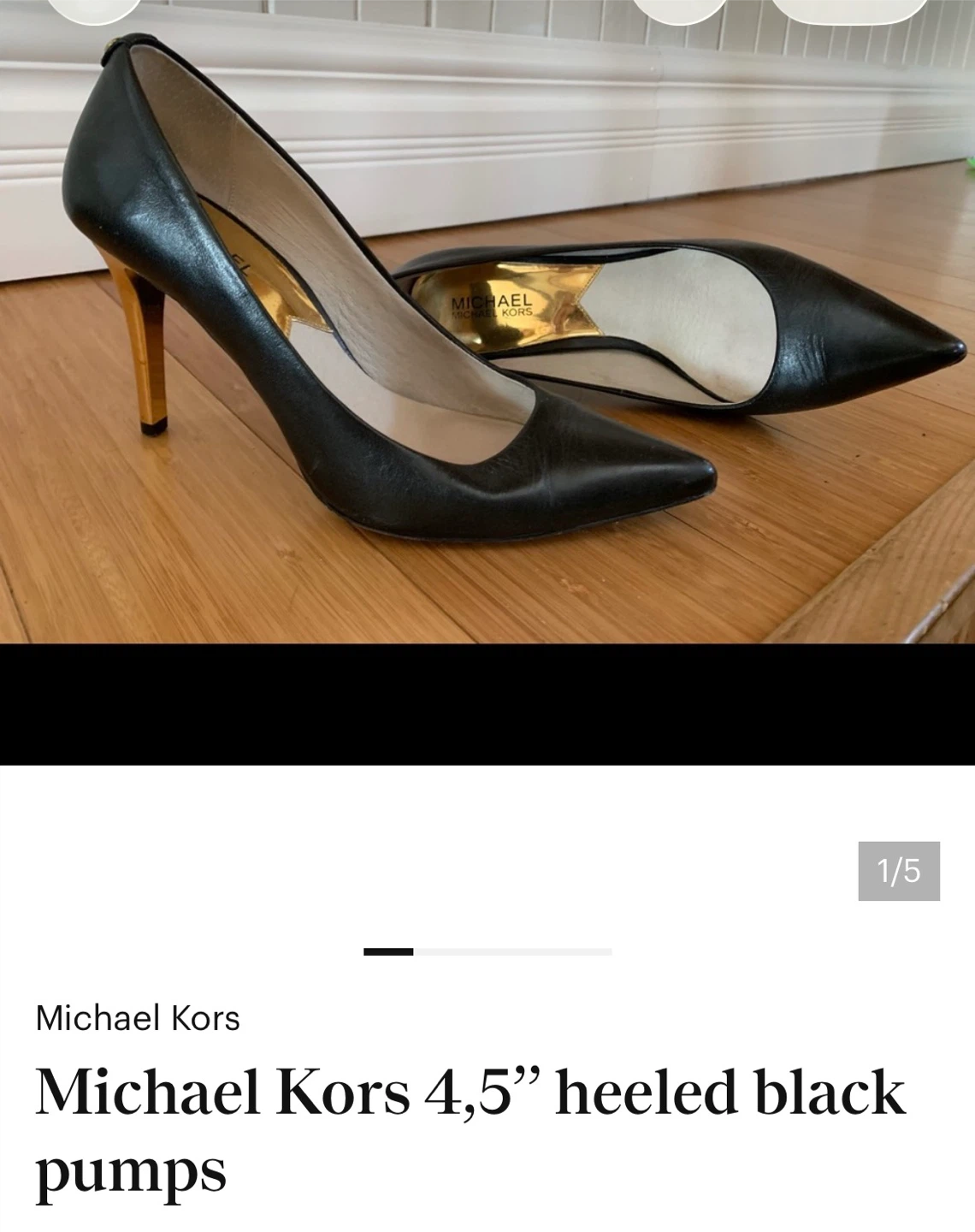 Michael Kors Black Pointed Toe Heels