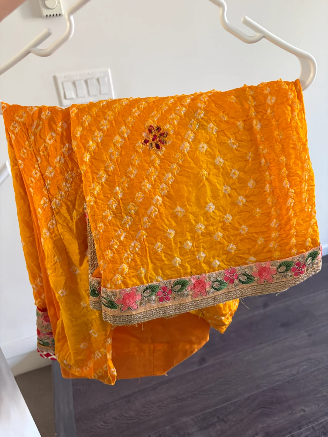 Yellow Bandhani Print Punjabi Suit - photo 2
