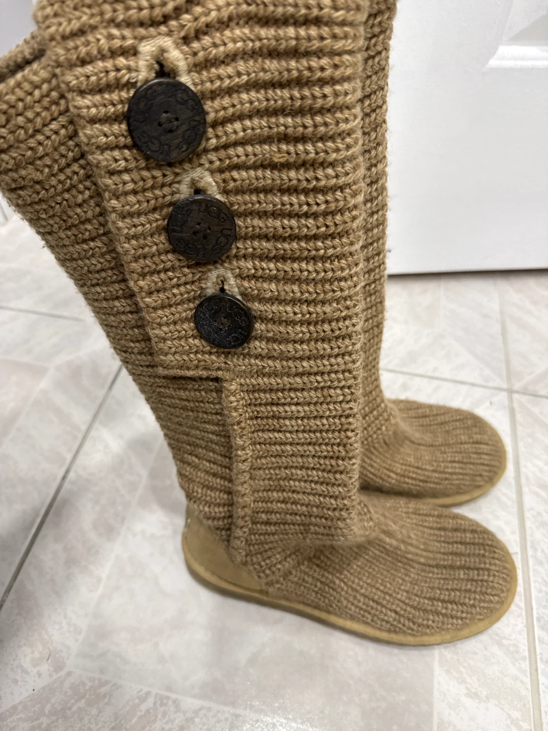 UGG Knit Button Boots