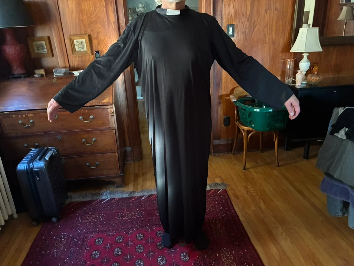 Halloween Priest Costume Full Length Robe- Adult Unisex - - photo 2