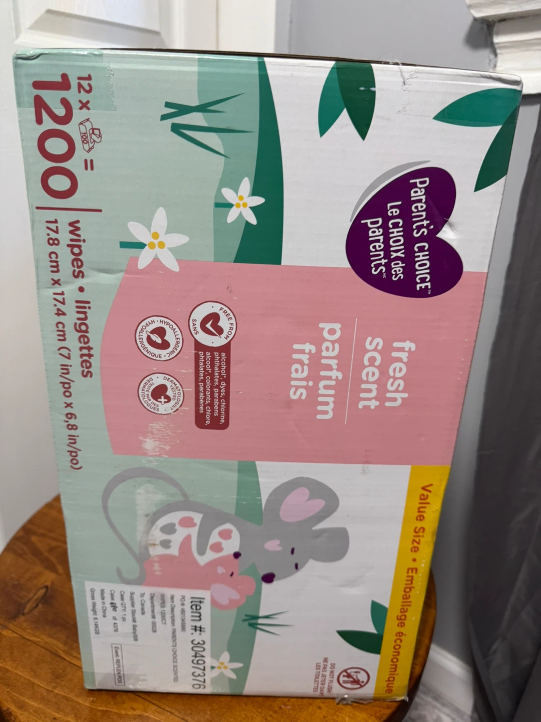 Parent's Choice Fresh Scent Baby Wipes 1200 Count