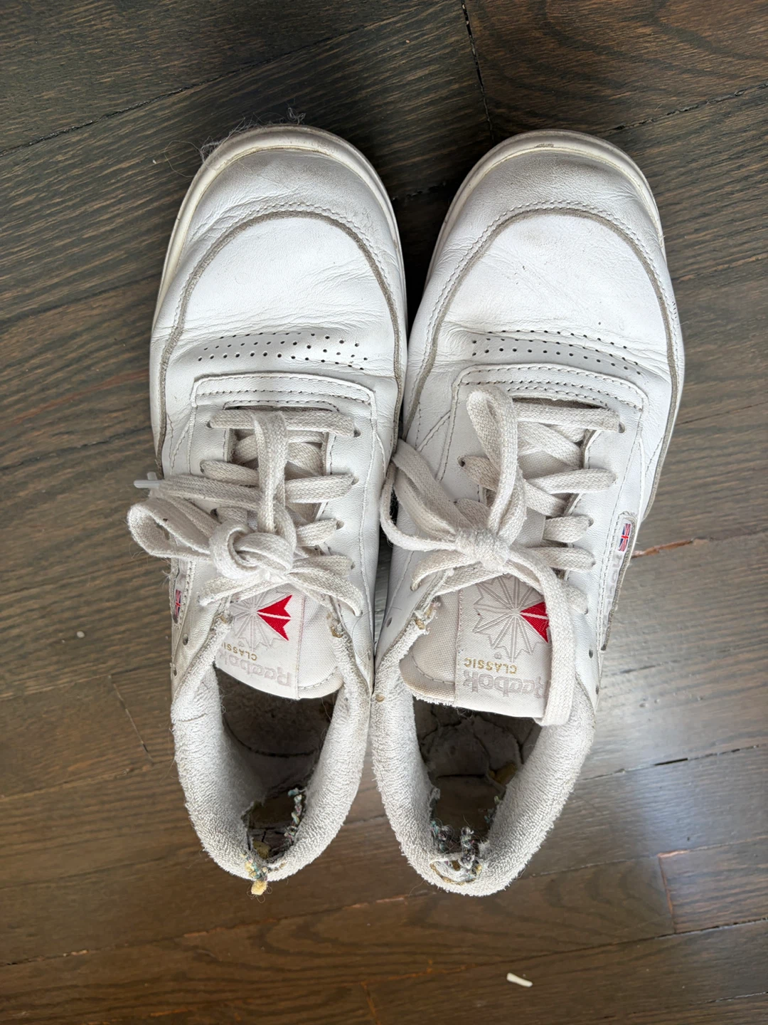 White Reebok Classic Shoes
