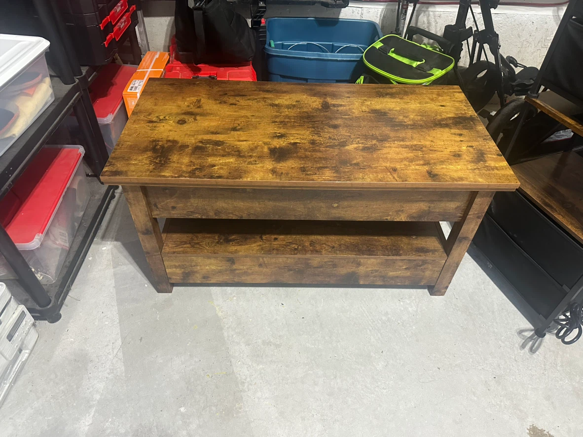 Rustic Lift-Top Coffee Table with Storage - photo 5