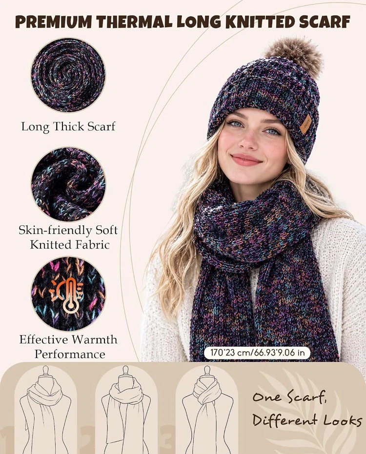 Winter Beanie, Scarf, and Glove Set - photo 4