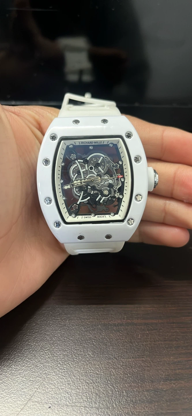 Richard Mille Style Skeleton Watch - White - photo 3