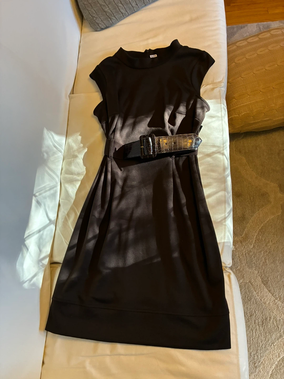 NWT dress brown Chocolate Belted Jersey Dress Size 12