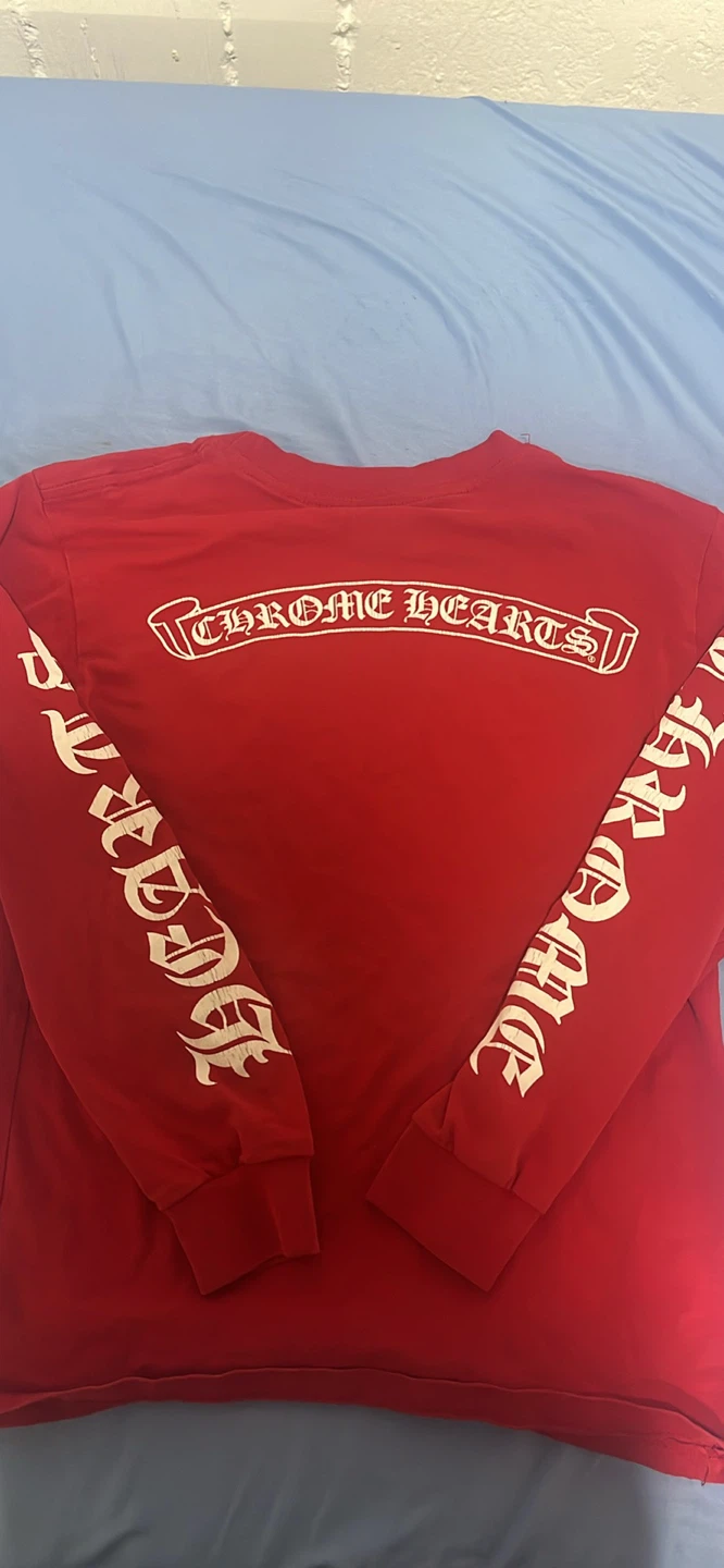 Chrome Hearts Red Long Sleeve Tee - photo 2