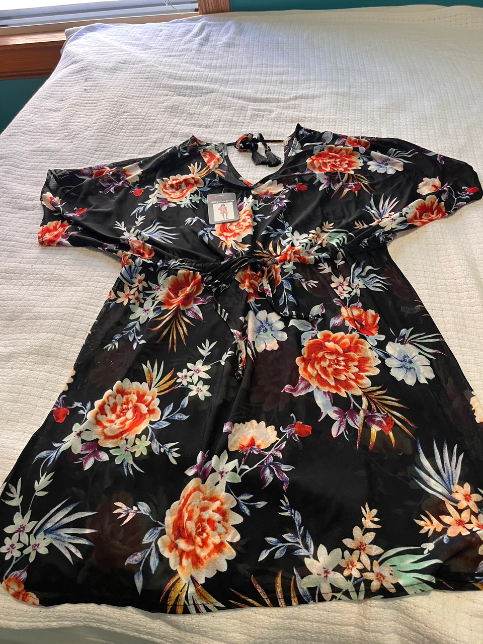 Lildy Floral Silky Cover-Up