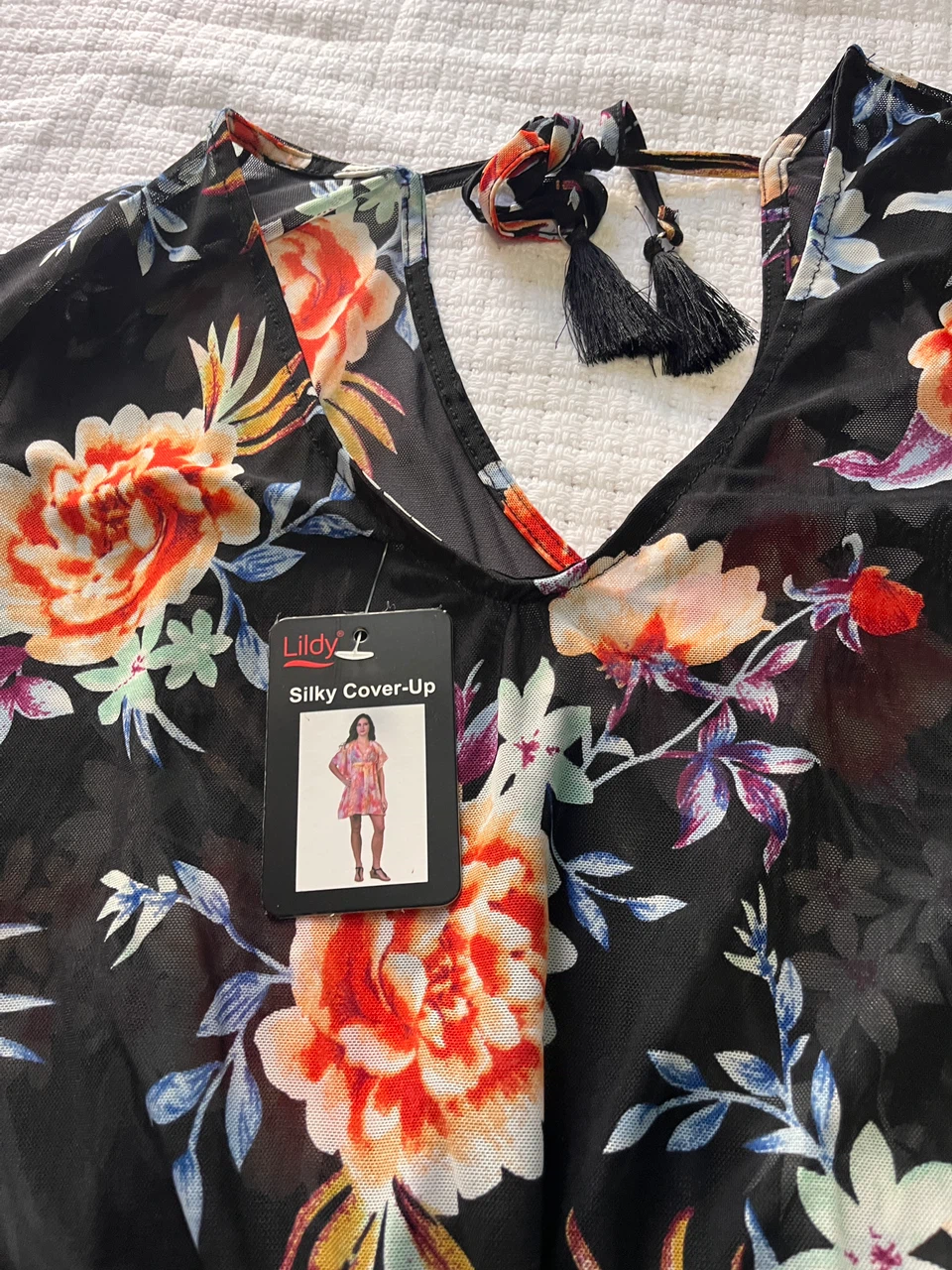 Lildy Floral Silky Cover-Up - photo 2