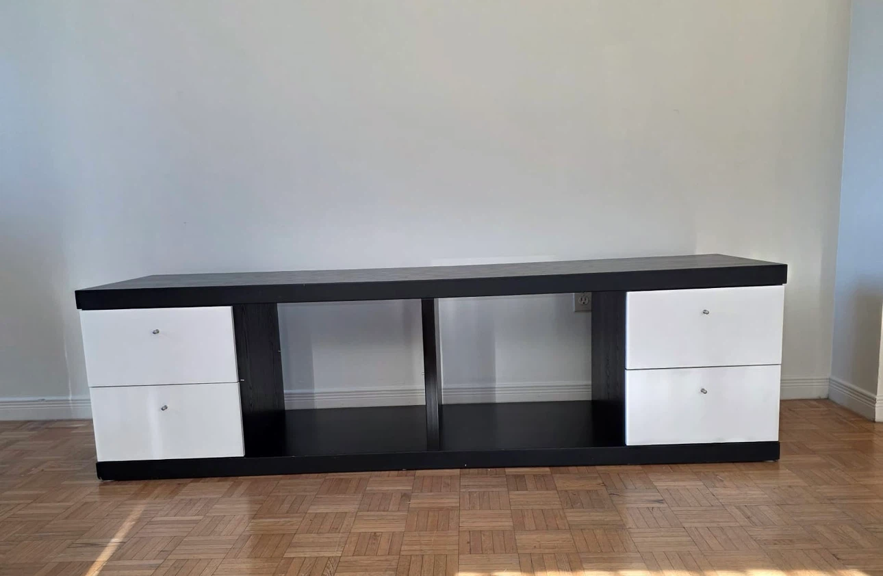 IKEA Black and White TV Stand