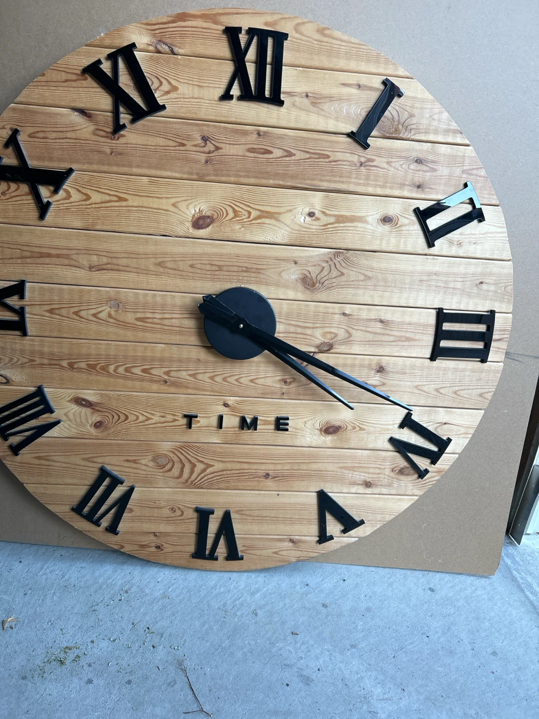 Handmade Large Wooden Wall Clock - photo 2