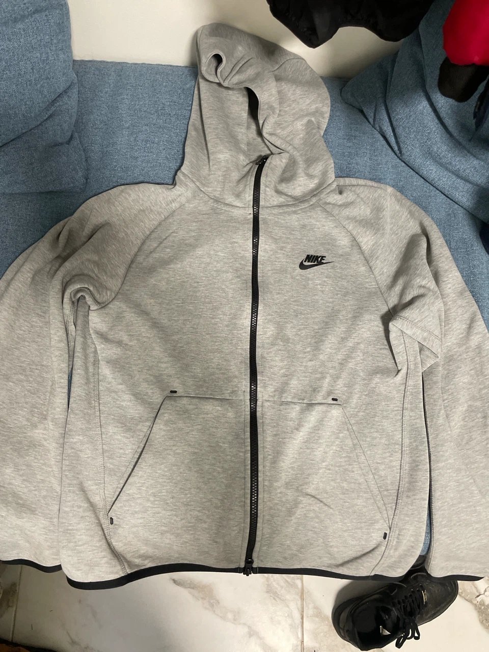 Nike Tech Fleece Full-Zip Hoodie - Grey - Size Small Old Season - photo 2