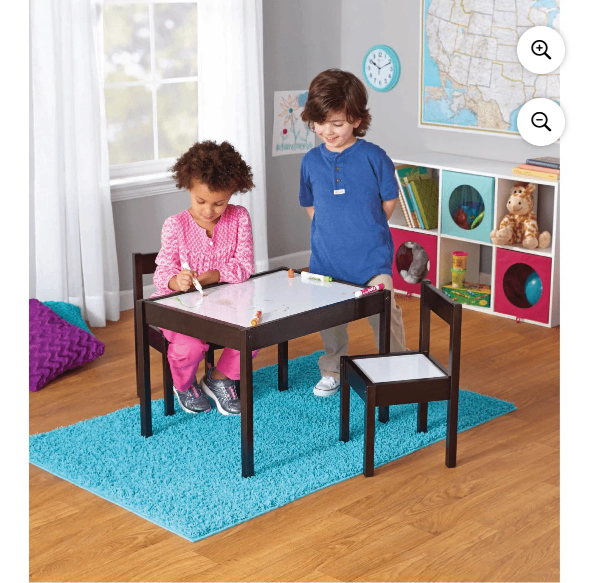 Brand New 3pc Kids Dry Erase Table and Chairs Set