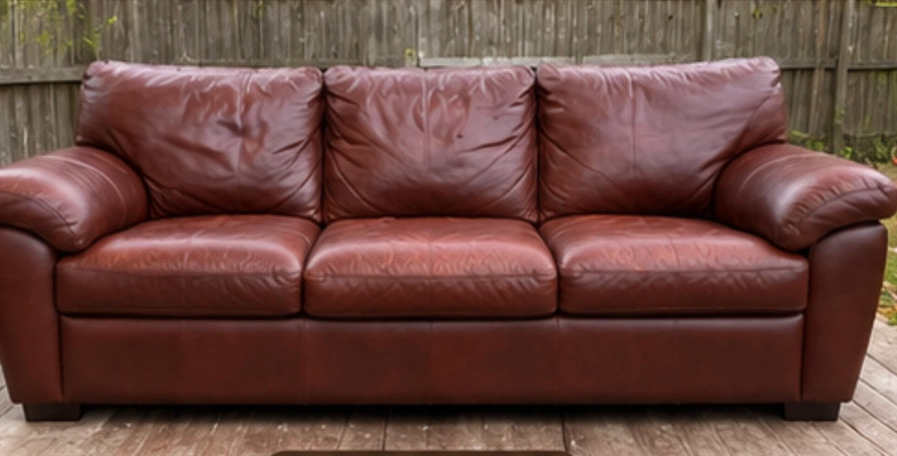 Three-Seater Leather Sofa
