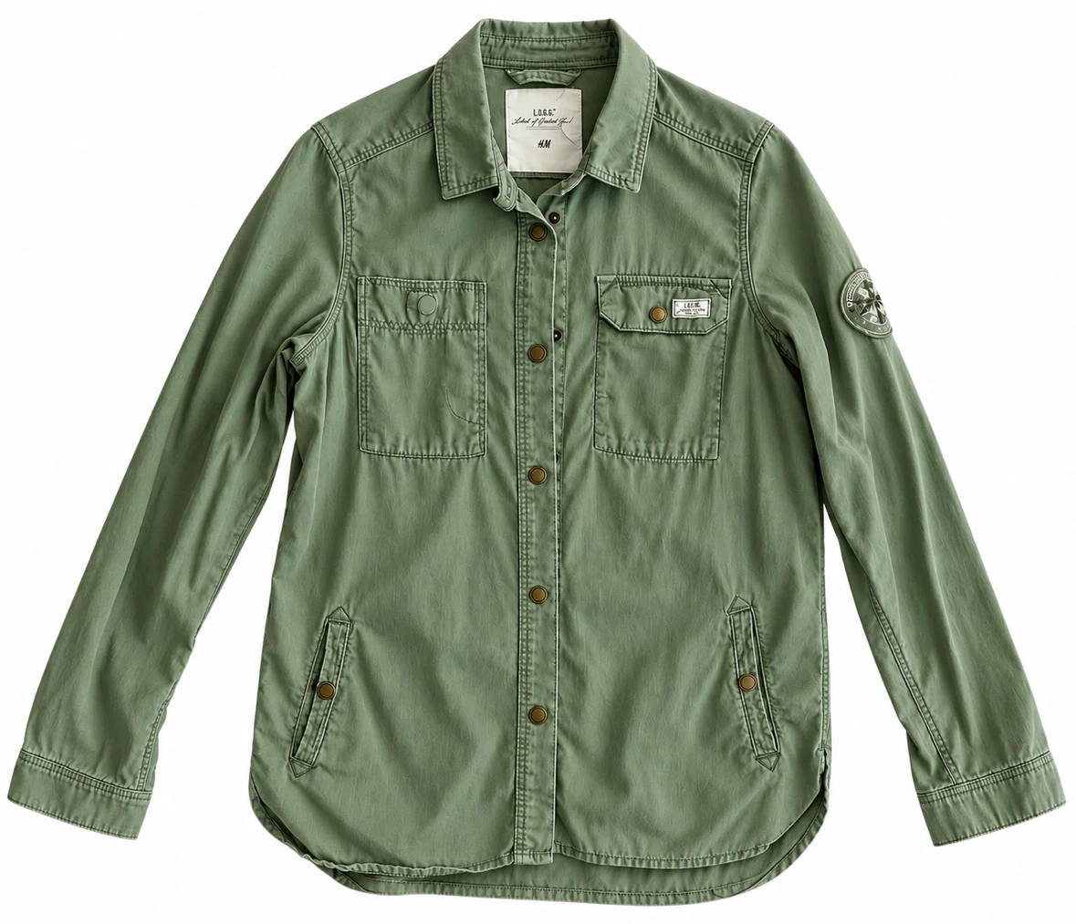 H&M Olive Utility Shirt coat