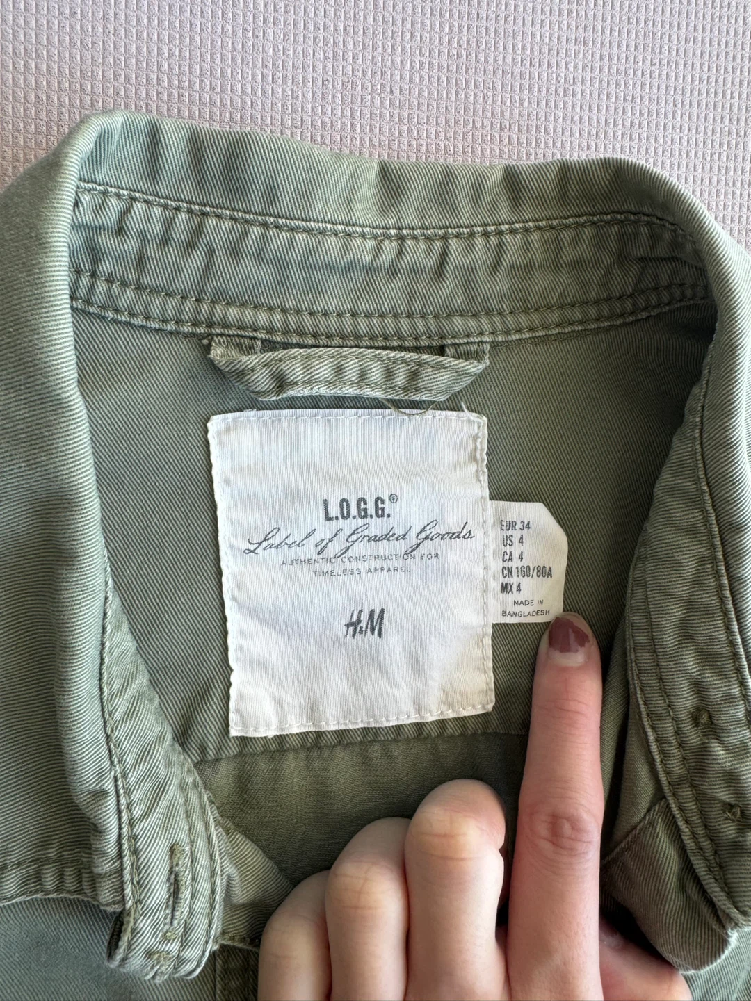 H&M Olive Utility Shirt coat - photo 2